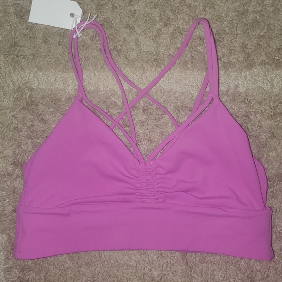 Lululemon Nulu Strappy V Neck Yoga Bra Light Support A And B , Size 10, Pow Pink - Picture 8 of 12